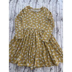 Tucker+Tate Dress Girls' Size 7 Black Yellow Long Sleeve Cat Print